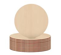 Ksvaye 12 Pièces Rondes Feuilles Balsa 200mm Contreplaqué 2mm Planche de Balsa pour DIY, Pyrogravure, Modélisme Avion