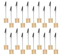 Ksvaye 20PCS 13cm Métal Porte Photo Pince Base en Pin Porte Photo Sur Pied Porte Nom Table Tige Porte Photo Mural à Pince Mémo et Porte-clips Message Porte Photo Pince,pour Décoration Bureau Mariage