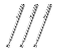 Ksvaye 3Pcs Baton Aimant Telescopique Outil de Ramassage Extensible Barre Magnétique Aimantée Outil Bâton Rod Extensible Portable Stylo Outil de Ramassage Avec Clip de Poche,Jusqu'à 64cm