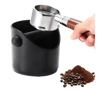 Ksvaye Knock Box Café Boite a Marc de Cafe Espresso Knock Box Pot Marc de Café avec Barre de Frappe Amovible en Métal et Base Antidérapante pour Cuisine Café Bar Bureau,Récipient à tambour
