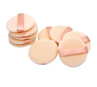 Ksvsonrvi Lot de 10 houppettes rondes de rechange pour maquillage avec boîte de rangement 5,5 cm