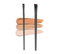 Ksvsonrvi Lot de 2 pinceaux à eyeliner et sourcils fins biseautés pour teinture, ultra fins et plats