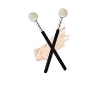 Ksvsonrvi Lot de 2 pinceaux éventails pour surligner le visage, polir et estomper avec de la crème en poudre, applicateur de fard à joues, outil de maquillage