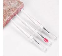 Ksvsonrvi Lot De 3 Mini Pinceaux À Lèvres Avec Capuchon En Silicone Réutilisables Et Portables