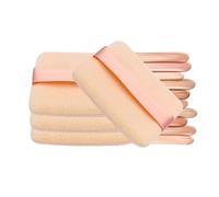 Ksvsonrvi Lot de 4 houppettes rectangulaires de rechange avec boîte de rangement 5,5 x 4,5 cm