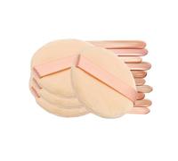 Ksvsonrvi Lot de 4 houppettes rondes de rechange pour maquillage avec boîte de rangement 5,5 cm