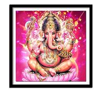 Kswlkj 5D Diamant Peinture Kit Complet Ganesha Diy 5D Diamant Peinture Point De Croix Broderie Diamond Painting Kits Chambre Décoration 30x40cm