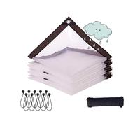 ksxnkhk Bâche imperméable en PVC Transparent/translucide 17 x 22 pi - Bâche Transparente avec œillets et Cordes pour toits, bâche en Tissu Robuste