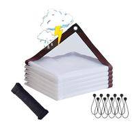 ksxnkhk Bâche Transparente 90 x 150 cm, matériau Neuf, imperméable, moyennement résistante, œillets Tous Les 50 cm, pour Couvrir Un poulailler, Un Porche, Un auvent, des Plantes ou Un cam