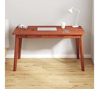 ksxnkhk Bureau en Bois avec 2 tiroirs, Poste de Travail à Domicile, Bureau d'ordinateur Simple, Table de Travail PC, Table de Travail Robuste pour Chambre et Bureau (120 x 55 x 72 cm, Noye