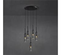 ksxnkhk Design Minimaliste, Lustre en Verre, décoration d'intérieur, luminaires de Cuisine de Restaurant Noirs Luxueux, Style Vintage