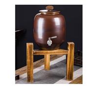 ksxnkhk Distributeur d'eau en céramique, réservoir de Stockage de vin, Robinet en Acier Inoxydable, Valve et Couvercle Inclus, avec différentes hauteurs et Formes de Base (Multicolore-D, 1
