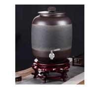 ksxnkhk Distributeur d'eau en céramique, réservoir de Stockage de vin, Robinet en Acier Inoxydable, Valve et Couvercle Inclus, avec différentes hauteurs et Formes de Base (Multicolore-B, 1