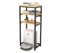 ksxnkhk Étagère de Rangement Moderne pour aspirateur Robot, Meuble Support pour Robot, Structure en Acier avec Plateau en Bois, étagères Ouvertes dissimulées pour aspirateur, Petite Table