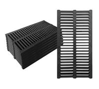 ksxnkhk Grilles de Drainage carrées pour extérieur, 50 x 20 x 25 x 30 cm, Noires, pour Bloquer Les débris et l'eau, Lot de 2 ou 5 (Lot de 8, 50 x 30 cm)