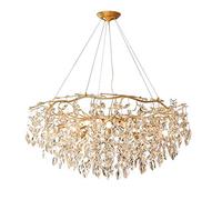 ksxnkhk Lampe Suspendue, Lustre de Salon de Luxe en Cristal Moderne, luminaires Suspendus, luminaires Suspendus, 10 lumières E-dison Room Art Decor, lumières décoratives, Chambre à Coucher