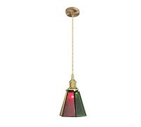 ksxnkhk Lampe Suspendue, Lustre en Verre texturé en Laiton, Ampoule E27 de Luxe Vintage décorée avec Un luminaire Suspendu, Cache-Pot en Forme de Bol rétro Plafond Ferme Cuisine îlot Rural