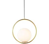 ksxnkhk Lampe Suspendue Moderne Minimaliste, Lustre Simple, Boule de Verre, Lampe en métal doré, luminaire pour îlot de Cuisine