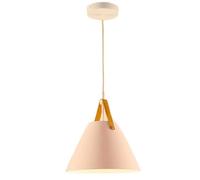 ksxnkhk Lustre Conique avec Abat-Jour en Aluminium, luminaire décoratif Industriel, lumières colorées pour Chambre d'enfant, avec Ceinture décorative, Rose, 36 cm