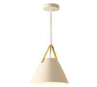 ksxnkhk Lustre Conique avec Abat-Jour en Aluminium, luminaire décoratif Industriel, lumières colorées pour Chambre d'enfant, avec Ceinture décorative, Blanc, 36 cm