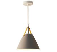 ksxnkhk Lustre Conique avec Abat-Jour en Aluminium, luminaires décoratifs industriels, lumières colorées pour Chambre d'enfant, avec Ceinture décorative, Gris, 27 cm