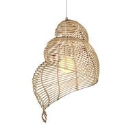 ksxnkhk Lustre de Ferme en rotin, Grande Suspension bohème, lustres tissés à la Main, lustres rustiques, luminaires Suspendus, pour îlot de Cuisine, Salle à Manger