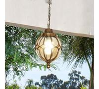 ksxnkhk Lustre de Jardin extérieur étanche et antirouille - Élégante Lampe Suspendue à Cadre en Raisin pour Balcon, Couloir, allée, Jardin - Suspension E27 avec de Belles scènes