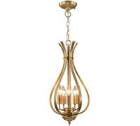 ksxnkhk Lustre de Luxe en Laiton américain, Style rétro, luminaire Suspendu pour Couloir, entrée, Salon, Restaurant