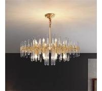 ksxnkhk Lustre de Plafond Moderne Rond en Verre doré et Laiton pour Salon, Salle à Manger, Chambre à Coucher, décoration intérieure Moderne