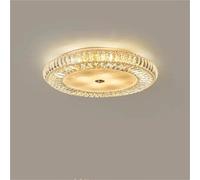 ksxnkhk Lustre de Plafond Rond Moderne en Cristal doré pour Salon, luminaire décoratif de Luxe à LED en Cristal, Style rétro
