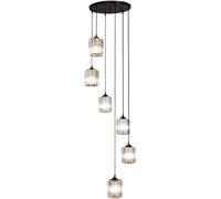 ksxnkhk Lustre en Cristal de Luxe léger pour escalier Duplex, Lustre en Cristal Moderne en Forme de Goutte d'eau, Suspension Longue et Haute au Plafond, lustres