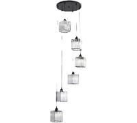 ksxnkhk Lustre en Cristal de Luxe léger pour escalier Duplex, Lustre en Cristal Moderne en Forme de Goutte d'eau, Suspension Longue et Haute au Plafond, lustres