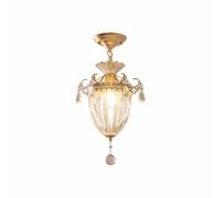 ksxnkhk Lustre en Cristal de Luxe, plafonnier en Laiton et Verre de Style Campagne américaine, suspensions pour Baies vitrées, balcons, couloirs, entrées, Lampes de Chambre françaises - 1