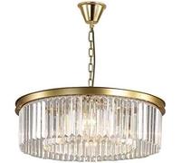 ksxnkhk Lustre en Cristal Minimaliste américain, Suspension française, luminaire de Plafond rétro en Cristal doré, Suspension LED, lustres