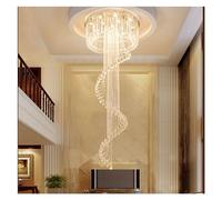ksxnkhk Lustre en Cristal Moderne Compatible avec l'éclairage LED du Salon, Lustre en Cristal de Luxe, décoration de Villa, lumière Douce