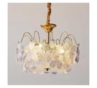 ksxnkhk Lustre en Verre de Style français Moderne à Fleurs pour Salon, Chambre à Coucher, Salle à Manger, Cuisine, doré, Romantique, Nordique