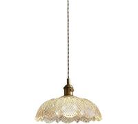 ksxnkhk Lustre en Verre rétro réglable, Motif créatif, Abat-Jour Transparent, idéal pour Une Chambre, Un Salon, Un café ou Un éclairage intérieur
