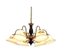 ksxnkhk Lustre en Verre soufflé à la Main Style Ferme du Milieu du siècle pour Salle à Manger, Table, Fleur, Vintage, Suspension en Bois, Chambre à Coucher, Salon, Cuisine, îlot