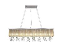 ksxnkhk Lustre, Forme de Bande de Cristal Grand Lustre 9 têtes éclairage intérieur Super Lumineux Lampe Suspendue de Luxe Belle Maison décorative Salle à Manger Lustre Ferme lumière encast