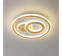 ksxnkhk Lustre, Lampes suspendues LED Nordiques circulaires, Suspension en Laiton, Lustre Acrylique, luminaire à Suspension réglable pour Salle à Manger, Chambre à Coucher, Salon (B)