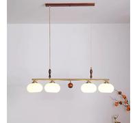 ksxnkhk Lustre linéaire doré à 3 lumières avec Globe en Verre dépoli, Style Vintage ...