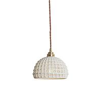 ksxnkhk Lustre, Lustre en Verre, éclairage Suspendu, Lustre doré pour îlot de Cuisine avec Anneau Rond en Laiton brossé, luminaires Suspendus réglables à Une lumière pour Chambre à Coucher