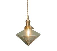 ksxnkhk Lustre, Lustres LED Nordique Minimaliste Laiton Verre E27 Lustre Créatif Maison d'Hôte Chevet Allée Entrée Comptoir de Bar Salle à Manger Étude Salon Fond Éclairage Mural