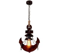 ksxnkhk Lustre Moderne à LED, 2 Lampes suspendues réglables Style américain, Style Ancre de Navire, Style Industriel Vintage, en Fer, à Double tête, 2 E27