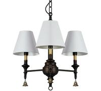 ksxnkhk Lustre Moderne et Simple en Tissu Blanc, Style Pastoral, en métal et Fer, luminaire décoratif pour Salon, Bureau, Restaurant, café, Montage encastré (3 Lampes)