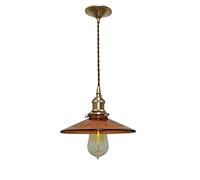 ksxnkhk Lustre Moderne, Moderne - E27 Lampe Suspendue à tête Unique Lampe Suspendue en Laiton Cache-Pot Marron Lampe Suspendue en Verre Lampe Suspendue rétro pour Restaurant Bar - Plafonni