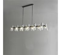 ksxnkhk Lustre Moderne Noir Circulaire/Long, éclairage de Luxe en Verre LED pour Salon, Salle à Manger, Chambre à Coucher, Chevet, Applique Murale, éclairage Moderne