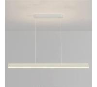 ksxnkhk Lustre Moderne, Petit plafonnier, Suspension linéaire, luminaire LED à intensité Variable pour Salle à Manger, éclairage Suspendu Moderne Noir/Blanc Compatible avec l'îlot de cuisi