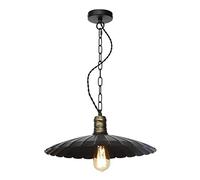 ksxnkhk Lustre Moderne, Suspension Industrielle Vintage Simple, Lampe de Plafond à tête Unique rétro E26 E27 - Abat-Jour en Fer, Lampe loft Compatible avec Lampe de Salle à Manger, restaur