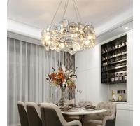 ksxnkhk Lustre Rond Moderne en Cristal K9 - Suspension et Applique Murale réglables, plafonnier de Luxe pour Salon, Salle à Manger, Chambre, Grande Taille